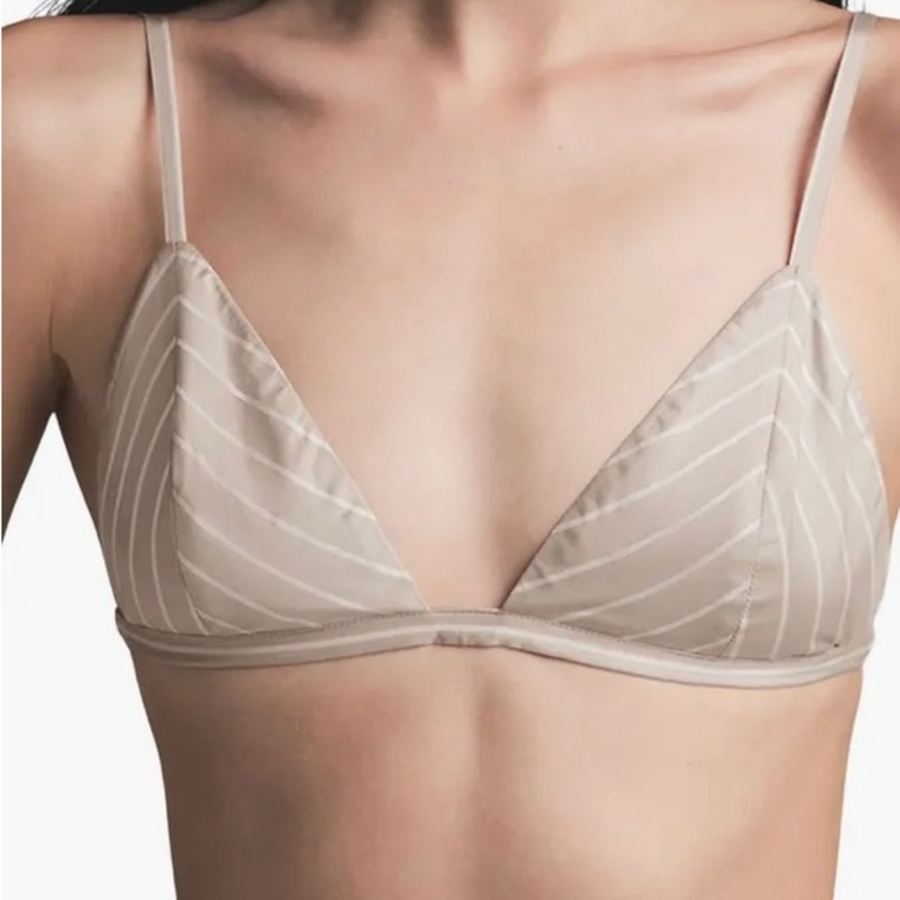 SKIMS Striped Tan Bralette